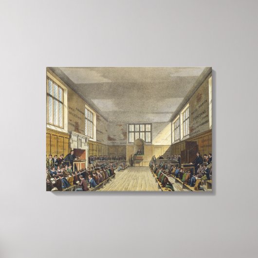Harrow School Room uit 'History of Harrow School' Canvas Afdruk (Voorkant)