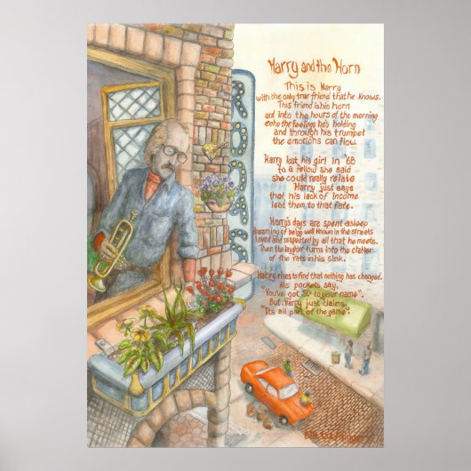 Harry and the Horn - Poster (Voorkant)