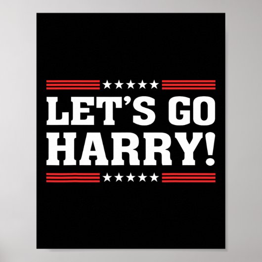 Harry B Funny Harris W Let's Go Harry 2024 Kamala Poster (Voorkant)