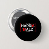 Harry B Kamala Harris en Tim W 2024 Ronde Button 5,7 Cm (Voorkant /achterkant)