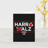 Harry Bheimer Harris 24 Kamala Harris voor Preside Kaart (Gele Bloem)