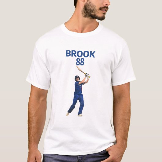 Harry Brook Engelse cricketspeler T-shirt (Voorkant)