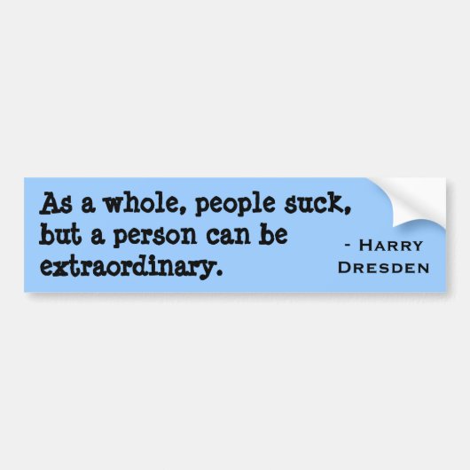 Harry Dresden Quote Bumpersticker (Voorkant)