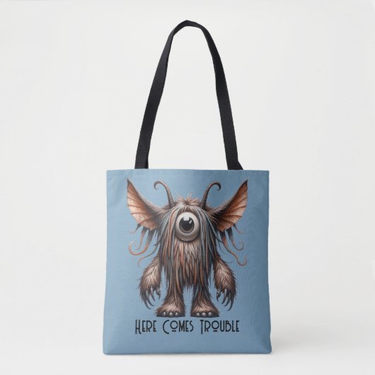 Harry - Een-ogige Monster Canvas tas (Voorkant)