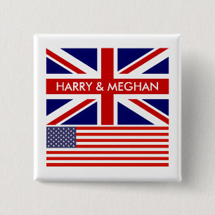 Harry en Meghan de koninklijke viering van de Vierkante Button 5,1 Cm