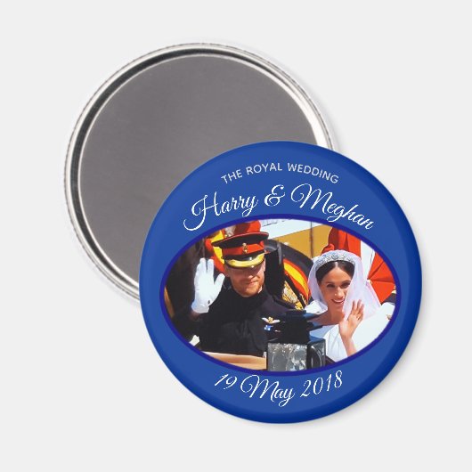 Harry en Meghan koets rijden foto koninklijk huwel Magneet (Voorkant / Achterkant)