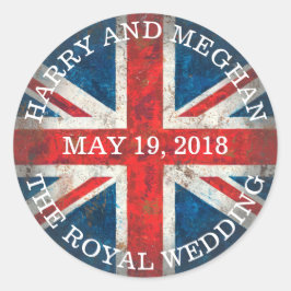 Harry en Meghan Koninklijke Bruiloft Ronde Sticker