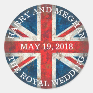 Harry en Meghan Koninklijke Bruiloft Ronde Sticker