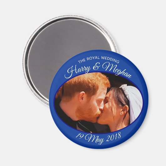 Harry en Meghan kus foto koninklijk huwelijk Magneet (Voorkant / Achterkant)