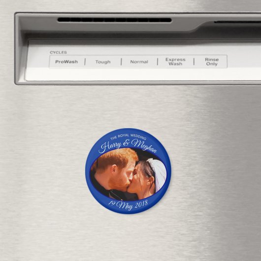 Harry en Meghan kus foto koninklijk huwelijk Magneet (Insitu (Vaatwasser))