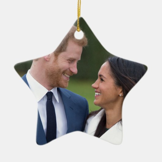 Harry en Meghan Markle Royal Wedding Keramisch Ornament (Voorkant)