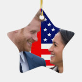 Harry en Meghan Markle Royal Wedding Keramisch Ornament (Achterkant)