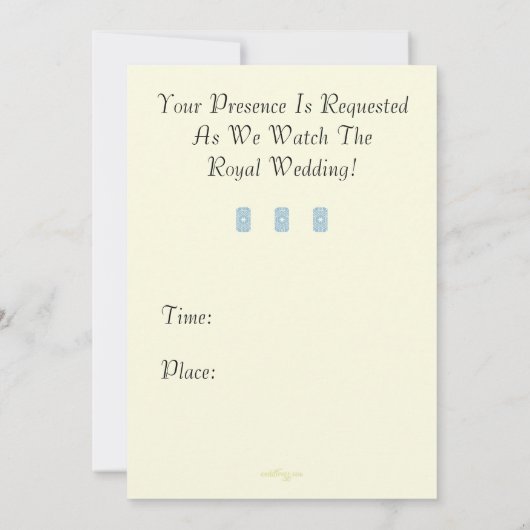 Harry en Meghan Royal Crown Custom Invitation Kaart (Achterkant)