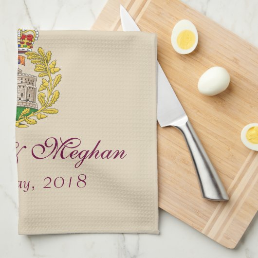 Harry en Meghan Royal Wedding Dish Towel Theedoek (Quarter Fold)