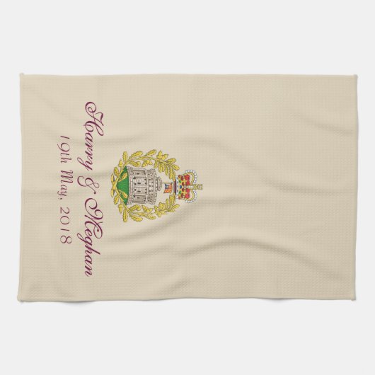 Harry en Meghan Royal Wedding Dish Towel Theedoek (Horizontaal)
