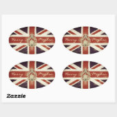 Harry en Meghan Royal Wedding Oval Sticker (Vel)