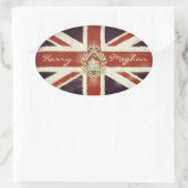 Harry en Meghan Royal Wedding Oval Sticker (Tas)