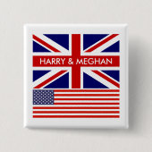 Harry en Meghan Ryal bruiloft feest Vierkante Button 5,1 Cm (Voorkant)