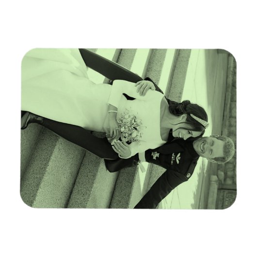 Harry en Meghan trouwportret gestileerd Magneet (Horizontaal)