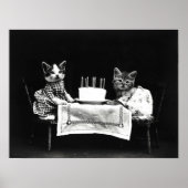  Harry Frees Funny Cats met Birthday Cake Poster (Voorkant)