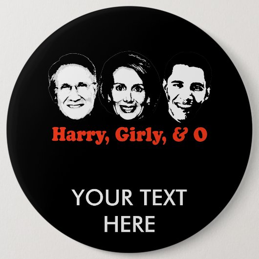 Harry, Girly en O Ronde Button 6,0 Cm (Voorkant)