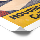 Harry Handcuff Houdini, de gevangenisbreker 1900 Poster (Hoek)