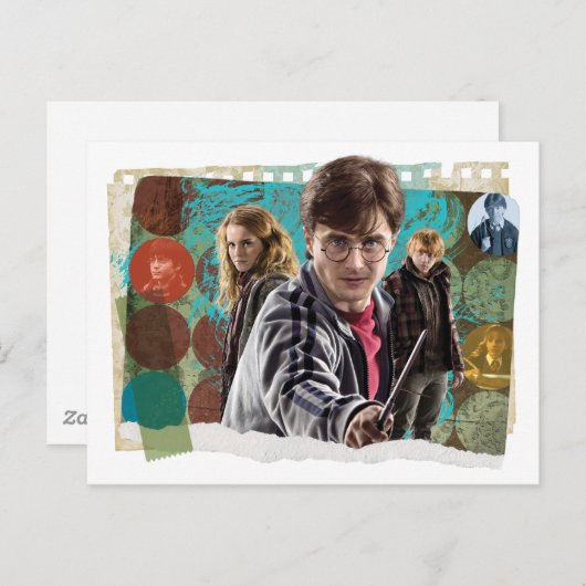 Harry, Hermione en Ron 1 Briefkaart (Voorkant / Achterkant)