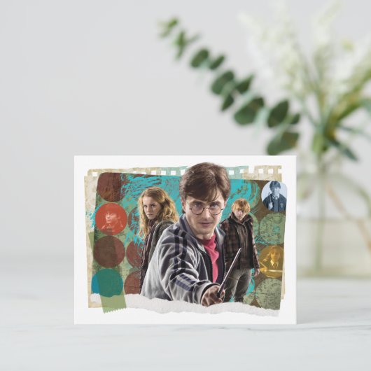 Harry, Hermione en Ron 1 Briefkaart (Staand voorkant)