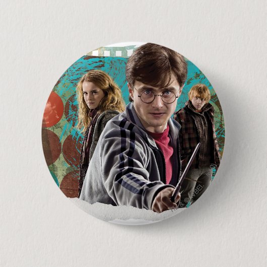 Harry, Hermione en Ron 1 Ronde Button 5,7 Cm (Voorkant)