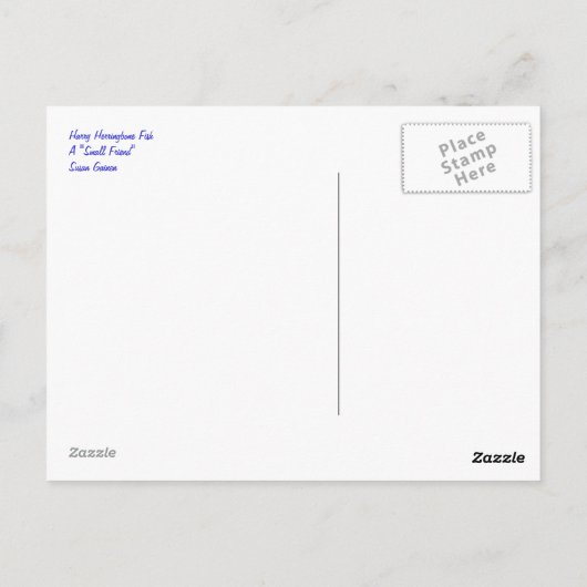 Harry Herringbone Fish Briefkaart (Achterkant)