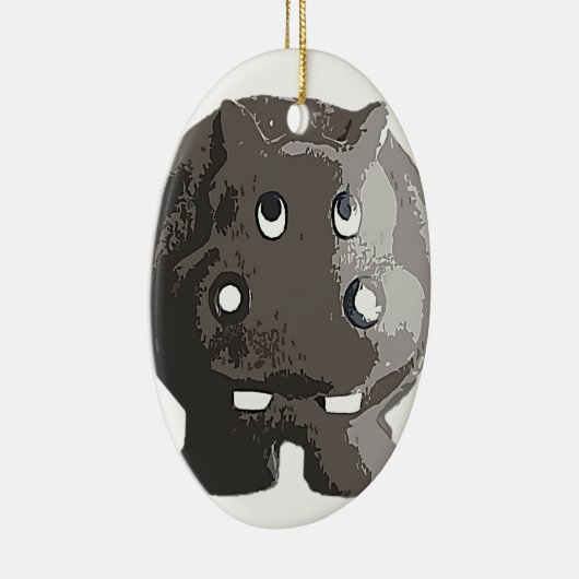 Harry Hippo Keramisch Ornament (Rechts)