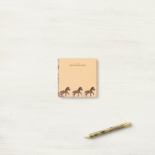 Harry Horse Rustic - 1 Post-it® Notes (Op bureau)
