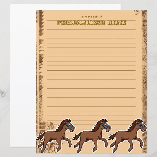 Harry Horse Rustic Lined Paper Sheet (Voorkant / Achterkant)