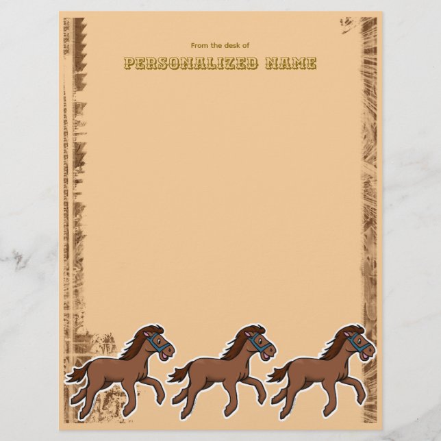 Harry Horse Rustic ongevoerd Briefhoofd (Voorkant)