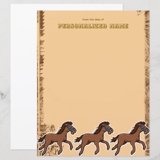 Harry Horse Rustic ongevoerde papieren vel (Voorkant / Achterkant)