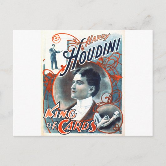 Harry Houdini Briefkaart (Voorkant)