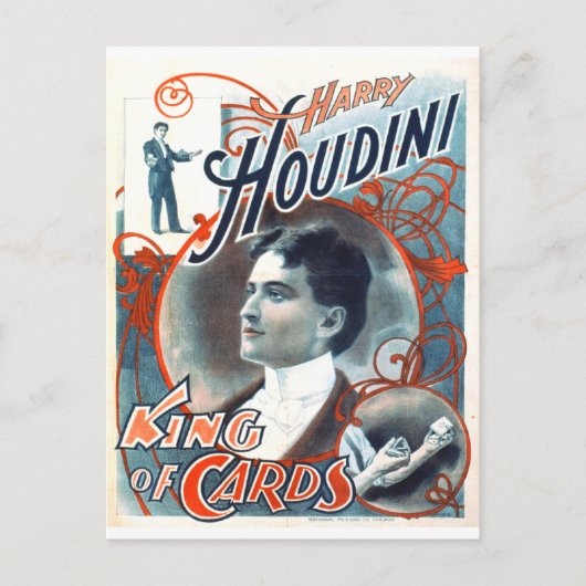 Harry Houdini Briefkaart (Voorkant)