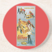 Harry Houdini Buried Alive  Magicien Poster Zandsteen Onderzetter (Voorkant)