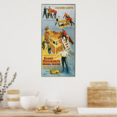 Harry Houdini, Buried Alive Vintage Poster, 1914 Poster (Keuken)