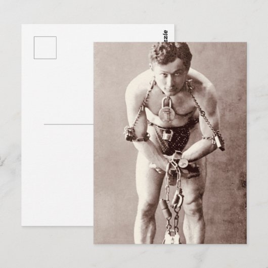 Harry Houdini (c.1899) Briefkaart (Voorkant / Achterkant)