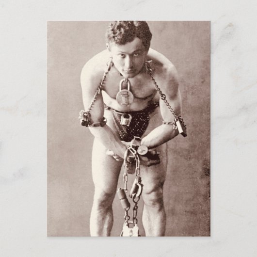 Harry Houdini (c.1899) Briefkaart (Voorkant)