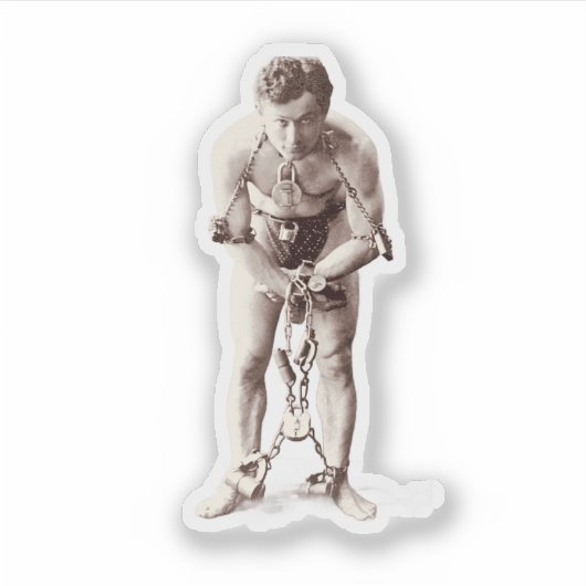 Harry Houdini (c.1899) Sticker (Voorkant)