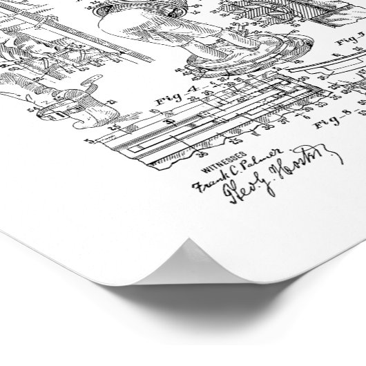 Harry Houdini Diver's Suit Patent Poster (Hoek)