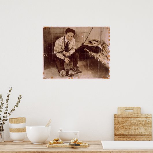 Harry HOUDINI Escape Artist VAUDEVILLE Poster (Keuken)
