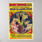  Harry Houdini Gevangenis Cel en Barrel Mystery Poster (Voorkant)
