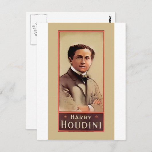 Harry Houdini Illusionist ~ Magicien ~ Escapologis Briefkaart (Voorkant / Achterkant)