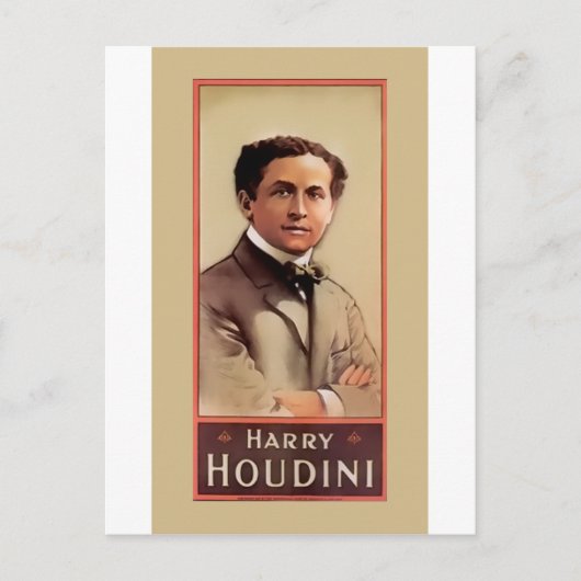 Harry Houdini Illusionist ~ Magicien ~ Escapologis Briefkaart (Voorkant)