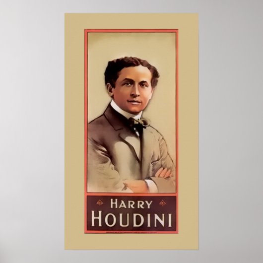Harry Houdini ~ Illusionist ~ Magiciene ~ Poster (Voorkant)