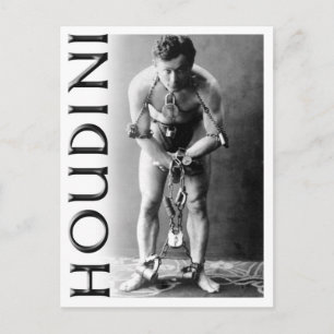 Harry Houdini in Chains Briefkaart