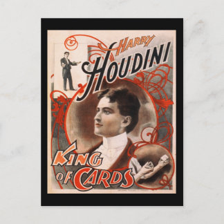 Harry Houdini King of Cards Briefkaart